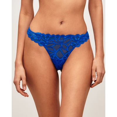 Tanga en mesh avec broderies florales TROPICFLEURIZ UNDIZ