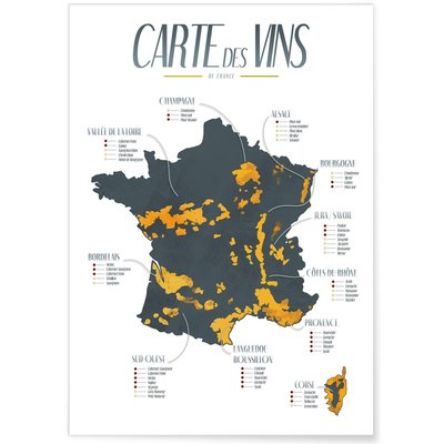 Affiche 'Carte des Vins' L'AFFICHERIE