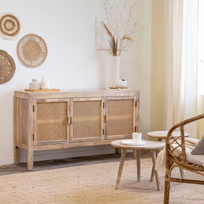 Buffet en bois de manguier et cannage  JULIETTA MADE IN MEUBLES 