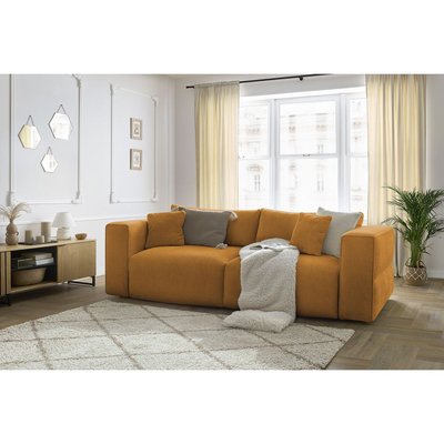 Canapé droit convertible 3 places en tissu, EZECHIEL BOBOCHIC