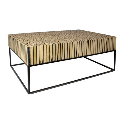 Table basse en métal et branche de teck NOW'S HOME