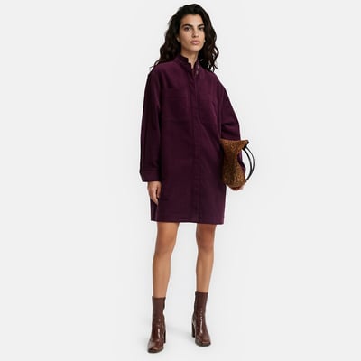 Signatures Debbie Velour Ruffled Collar Mini Dress LA REDOUTE COLLECTIONS
