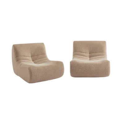 Chauffeuse tissu effet alpaca 2 places SOKOL SWEEEK