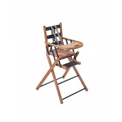 Pack Chaise haute pliante Sarah Hybride kaki et sa tablette blanche amovible COMBELLE