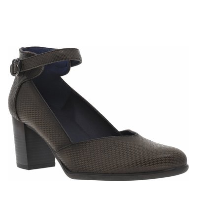 Escarpins FEMME Dorking emboitant en cuir beige à talon décroché moyen et à boucle à ardillon - Taille 39 DORKING