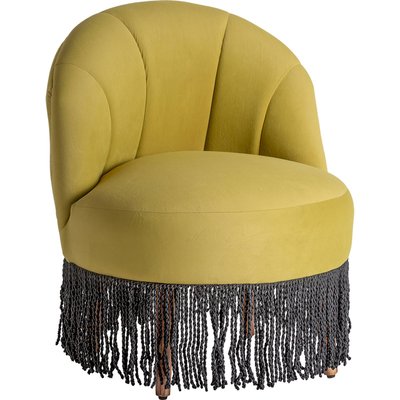 Fauteuil velours vintage pistache Vical RECOLLECTION