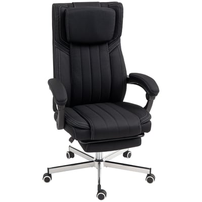 Chaise de bureau Polyester Noir HOMCOM