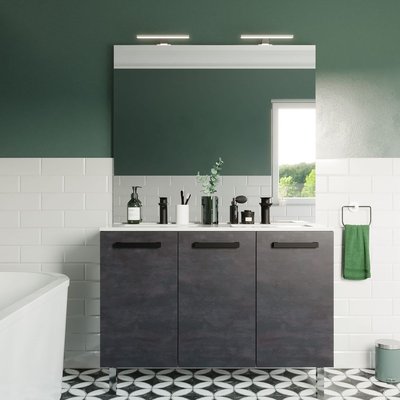 Meuble salle de bain double vasque 3 portes - CHELSEA HOMIFAB