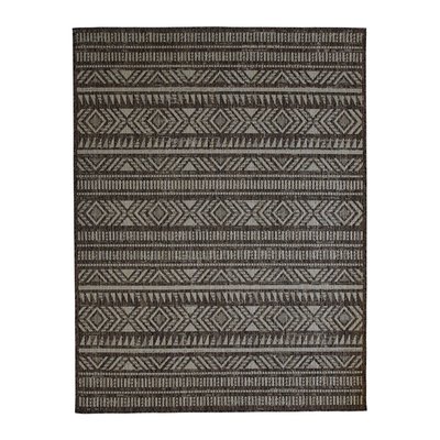 Tapis intérieur extérieur intérieur-extérieur aspect jute motif ethnique  TERRAIN ETHNIQUE THE DECO FACTORY