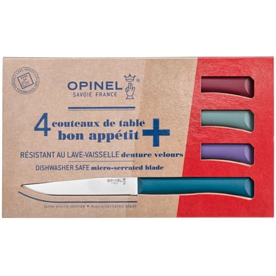 Couteau à steak Bon Appétit + Glam 4 couteaux de table OPINEL