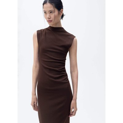 Robe drapée à col montant MANGO