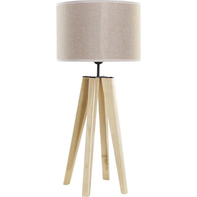 Lampe de table bois naturel et abat jour  style scandinave RECOLLECTION