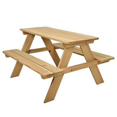 Table de pique-nique en bois pour enfant 79x89x50cm WADIGA