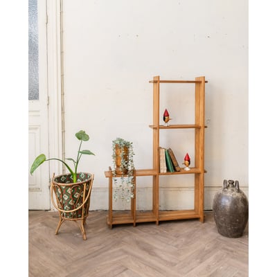 Étagère murale en bois en forme de L Isabelle N°363 - Bon état DEBONGOUT