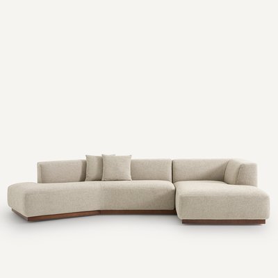Offenes Ecksofa Jacopo mit Ecke rechts, Strukturgewebe Viskose/Leinen AM.PM