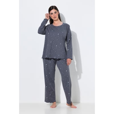 Pyjama motif étoiles, ourlet « vagues » ULLA POPKEN