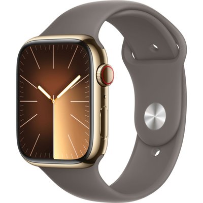 Montre connectée Serie 9 Cellular 45mm Acier/Or Argile S/M APPLE