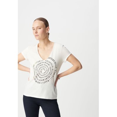 Camiseta estampada con cuello en V, manga corta IKKS