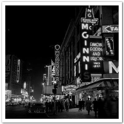 Affiche New York - Broadway, Photo de 1960 par Paul Amasy HEXOA