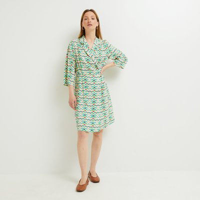 Robe courte portefeuille imprimée certifié EcoVero MONOPRIX