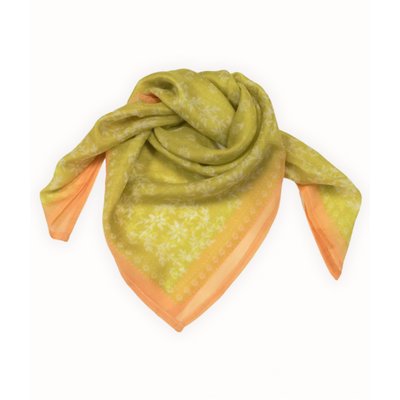 Grand foulard en soie imprimé KARMA BINDI ATELIER