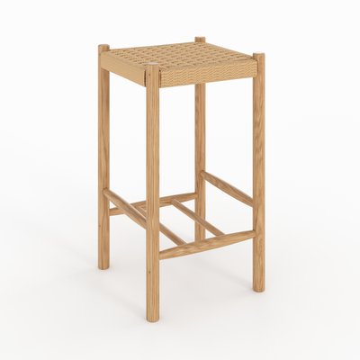 Tabouret pour îlot central 65 cm en tressage (à l'unité) - KEPLER RENDEZ-VOUS DÉCO