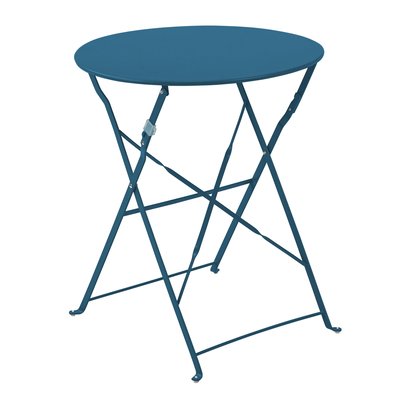 Table de jardin ronde pliante (Ø60 x 72 cm) en métal, ANNECY OVIALA