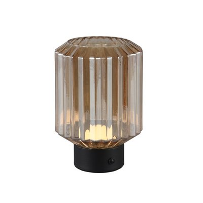 Lampe de table rechargeable en verre et métal Lord TRIO