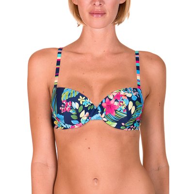 Haut maillot OPÉRA bain préformé FRAPPÉ bleu marine LISCA
