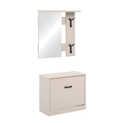 Vestiaire d'entrée - meuble à chaussures + miroir ALVA PIER IMPORT