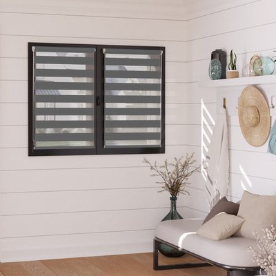 Lot de 2 stores jour nuit prêt-à-poser sans percer h250cm MADECOSTORE