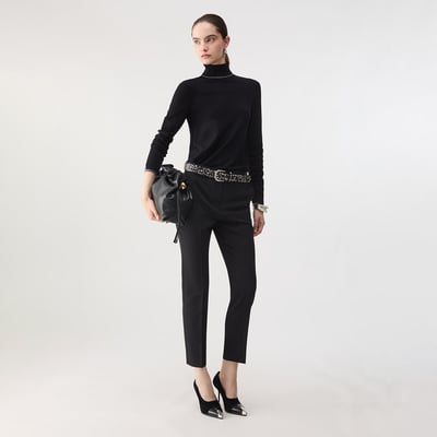 Pull col roulé avec profili Fil textile® LIU JO