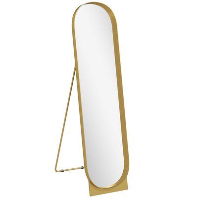 Miroir sur pied design métal doré dim. 40 x 160 cm HOMCOM