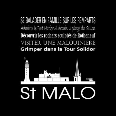 Tableau Mural Saint-malo ILLUSTRATION CEANOTHE