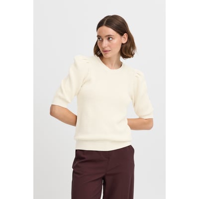 Pull en maille, manches 3/4, col rond B.YOUNG