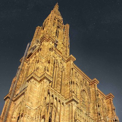Tableau Mural Cathédrale De Strasbourg Dorée CEANOTHE