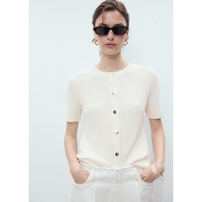 Short-sleeved knitted cardigan MANGO