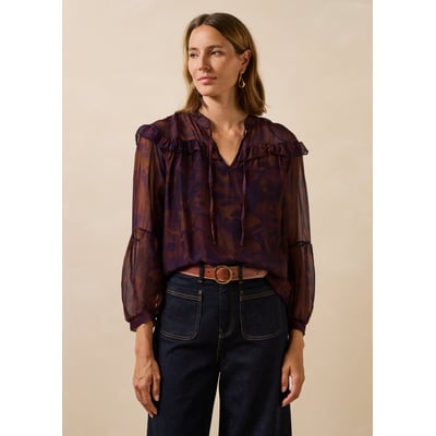Top manches longues à imprimé floral LA FEE MARABOUTEE