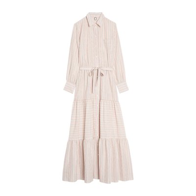 Robe L?�na ?�cru ?� rayures INES DE LA FRESSANGE PARIS
