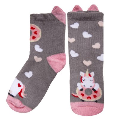 Chaussettes anti-dérapantes détail licorne - 19 au 26 ISOTONER