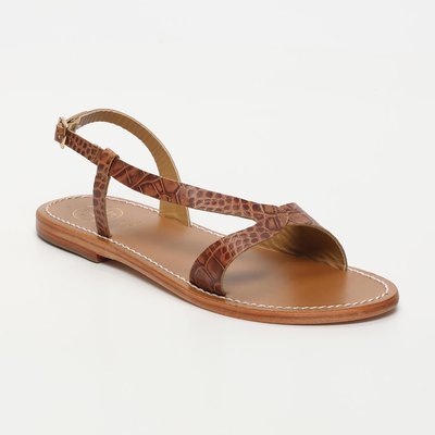 Sandales Clairvistone Croco Brun WHITESUN