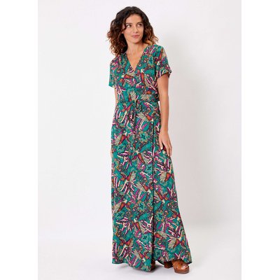 Robe portefeuille longue imprimée fluide YOLANDA LA FIANCÉE