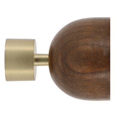 Embout de tringle sphère coupé Ø28 mm avec embrase métal MOBOIS