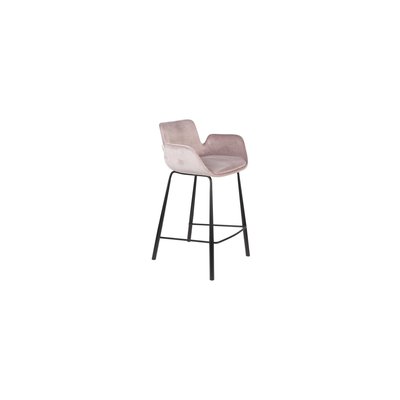 Chaise de comptoir en velours BRIT ZUIVER