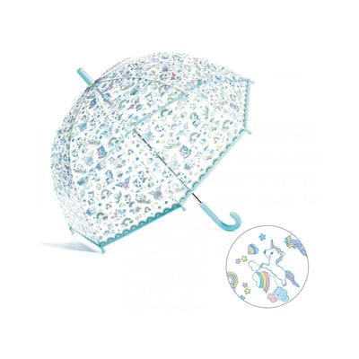 Parapluie translucide motif Licornes DJECO