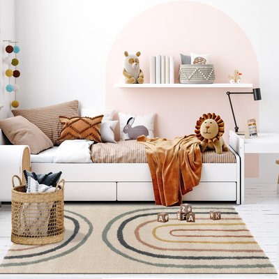 Tapis shaggy tissé motif géométrique AURORA 4 UN AMOUR DE TAPIS