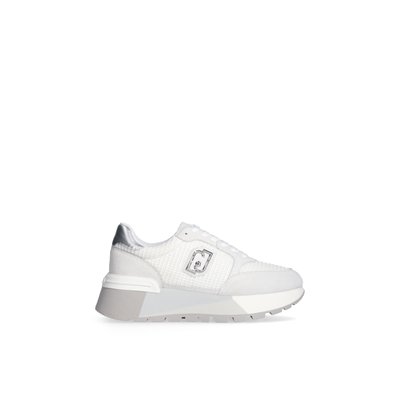 Sneakers à plateforme en daim et maille filet LIU JO