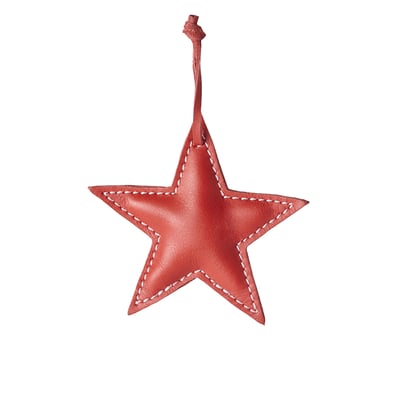 Suspension décorative de noël étoile en cuir H10 SIA DECO