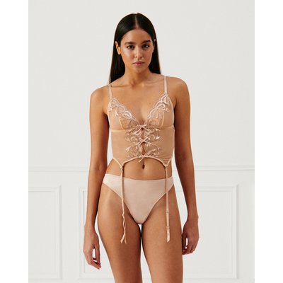 Guêpière en mesh avec broderie SANTABRODIZ UNDIZ
