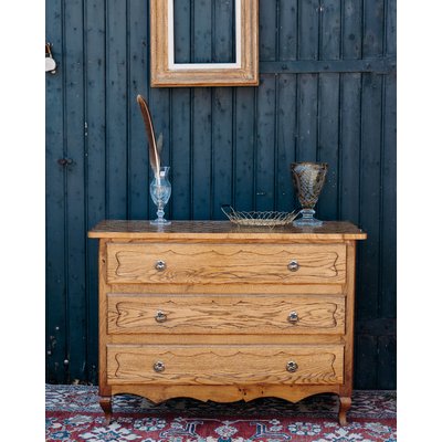 Commode damier en bois Olga N°164 - Bon état DEBONGOUT